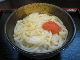 こがね製麺所　春日店｜めんたい釜玉(大)¥550