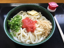 さか枝うどん｜釜バター明太うどん（中）\470