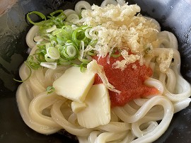 釜バターめんたいうどん