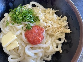 釜バターめんたいうどん(小)